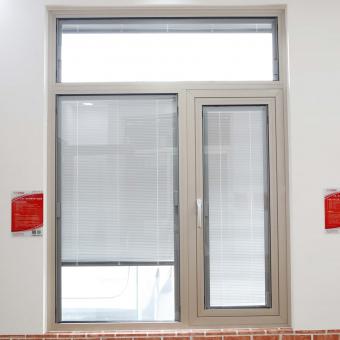 Champagne Aluminum CasementSecurity Screen Windows