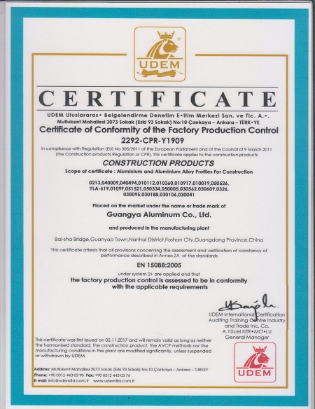 sertifikat kesesuaian kontrol produksi pabrik